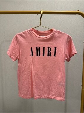 AMIRI Kids Pink Logo T-Shirt Size 8Y